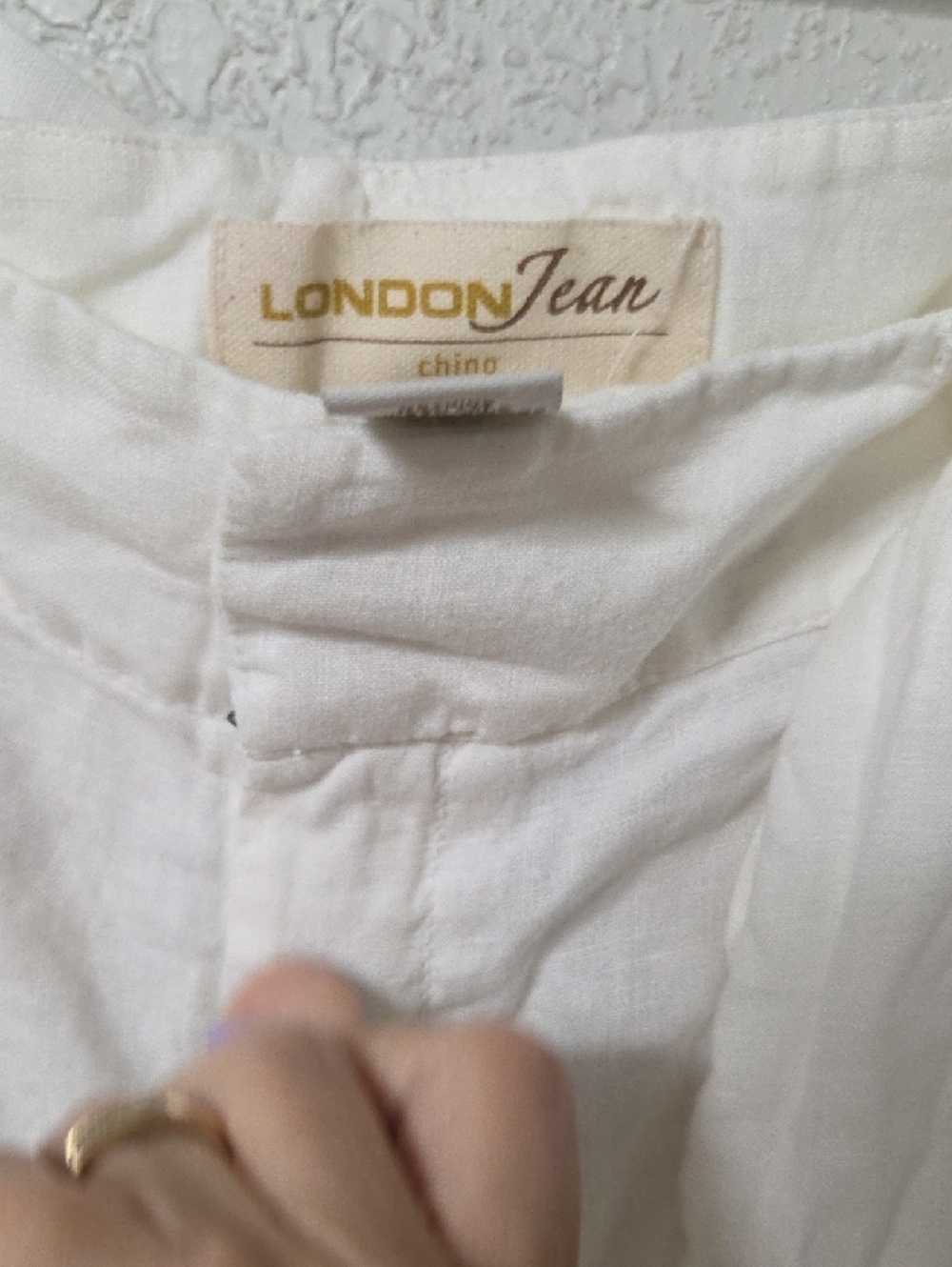 White Linen Wide Leg Pants Size 12 High Waist Tie Front Summer Resort Casual - Picture 3 of 5